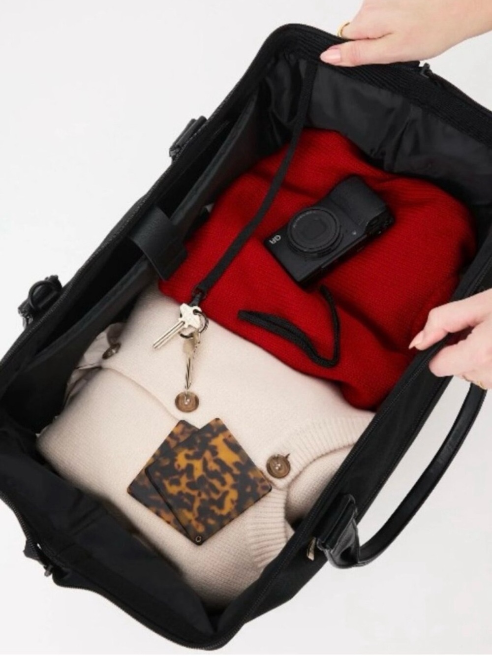 BEIS Black The Weekender with Lower Compartment - Picture 4 of 9